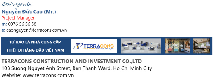 CÔNG TY TNHH ĐẦU TƯ VÀ XÂY DỰNG TERRACONS TUYỂN DỤNG 4