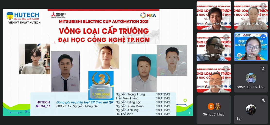 Cuộc thi học thuật HUTECH MECA 2021 được tài trợ từ Công ty Mitsubihi Electric Việt Nam 69