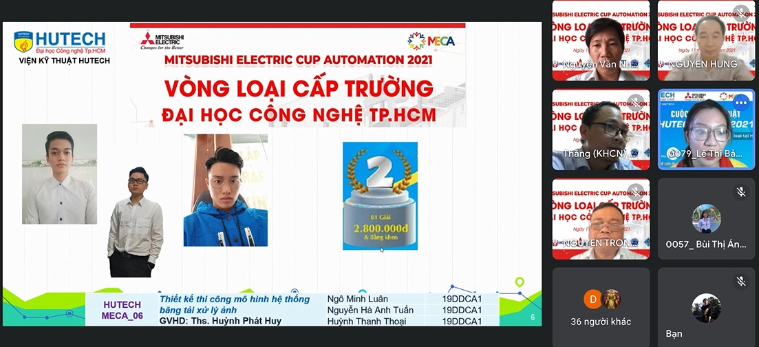 Cuộc thi học thuật HUTECH MECA 2021 được tài trợ từ Công ty Mitsubihi Electric Việt Nam 75