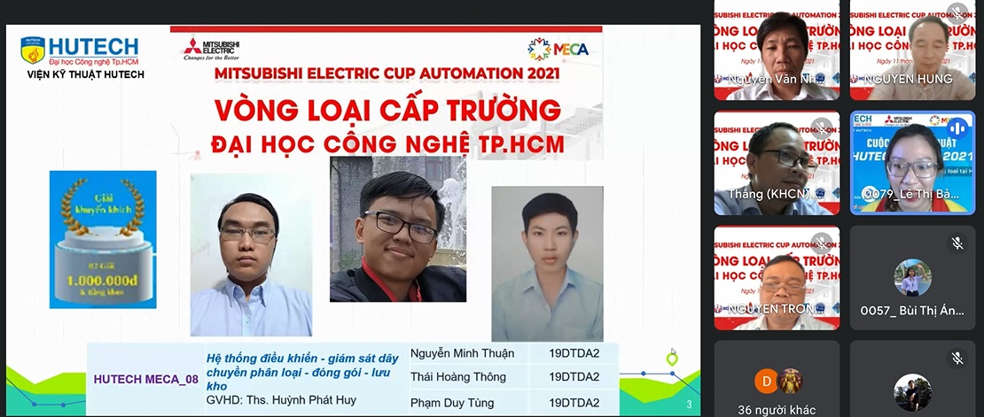 Cuộc thi học thuật HUTECH MECA 2021 được tài trợ từ Công ty Mitsubihi Electric Việt Nam 63