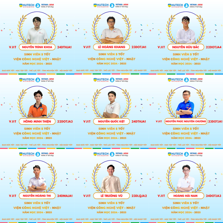 Vinh danh 40 Gương mặt Xuất sắc đạt “Sinh viên 5 tốt” cấp Viện năm học 2024 – 2025 13