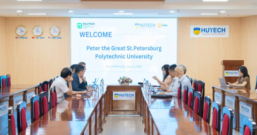 HUTECH trao đổi hợp tác với Peter the Great St.Petersburg Polytechnic University (Nga) trong đào tạo và nghiên cứu công nghệ