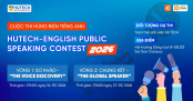 Đăng ký tranh tài cùng Cuộc thi hùng biện tiếng Anh “HUTECH - English Public Speaking Contest 2026”