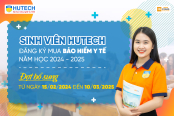 Sinh viên HUTECH đăng ký mua Bảo hiểm y tế năm học 2024-2025 - Đợt bổ sung từ 15/02 đến hết 10/3