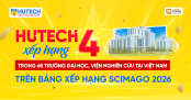 HUTECH xếp hạng 04 trong 68 trường Đại học, Viện nghiên cứu tại Việt Nam trên Bảng xếp hạng SCImago 2026