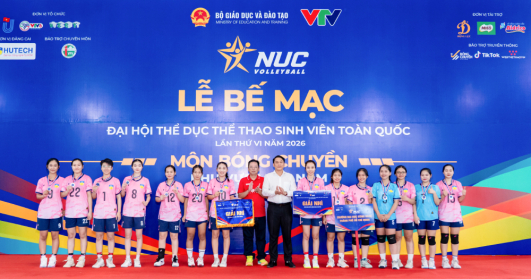 [Video] HUTECH giành Á quân Bóng chuyền nữ khu vực miền Nam, thẳng tiến Chung kết Đại hội Thể thao sinh viên toàn quốc 2026