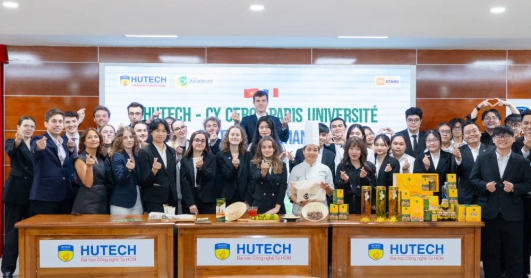 Sinh viên HUTECH truyền bá nét đẹp ẩm thực địa phương Việt Nam đến bạn bè CYU (Pháp)