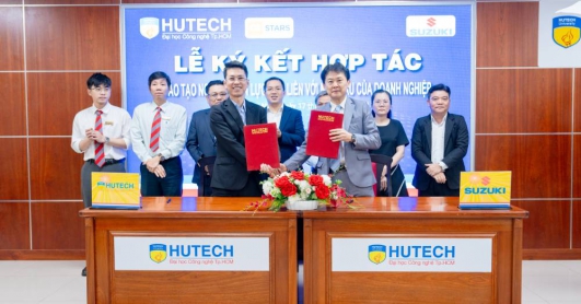 [Video] HUTECH nhận tài trợ xe máy thực hành và ký kết hợp tác cùng Công ty TNHH Việt Nam Suzuki