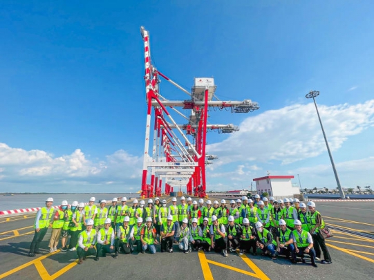 HUTECH Logistics and Supply Chain Management students enjoy visiting Long An International Port
